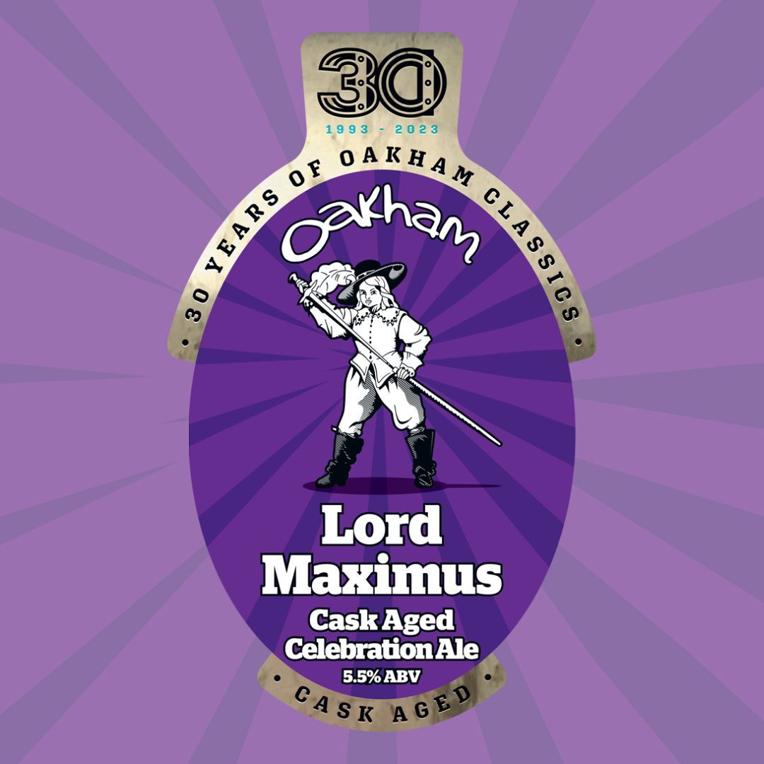 OakhamAles's tweet photo. We're hearing reports of Lord Maximus reaching bars up and down the country. Have you tried our 30th anniversary #CelebrationAle yet? https://t.co/Ym5oS26lVB