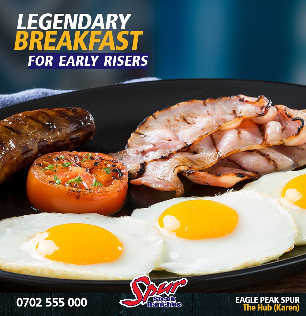 JoeHapa's tweet photo. A good day starts with a #Spurfect Breakfast!

Stop by your favorite Spur at the Hub Karen to enjoy #Legendary Breakfast served to your liking! It is simply irresistible! 🥓🍳☕. 

For details call 0702 555 000 https://t.co/gBMJ3MyPcA