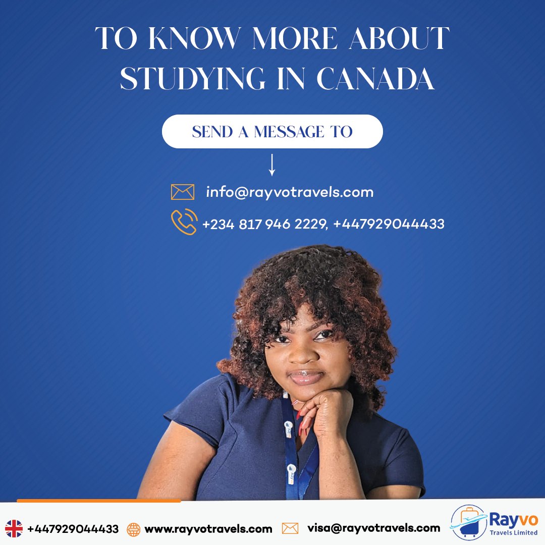 #RayvoTravels #EducationConsultant #Studyincanda
#Studyinuk #Poststudyworkvisa #Immigration
#Immigrationpolicy #StudyinCanada
#StudyVisa #immigratetocanada #schoolsincanada #TravelAgencyInLagos #TravelAgencyInLagos #TravelAgencyIn