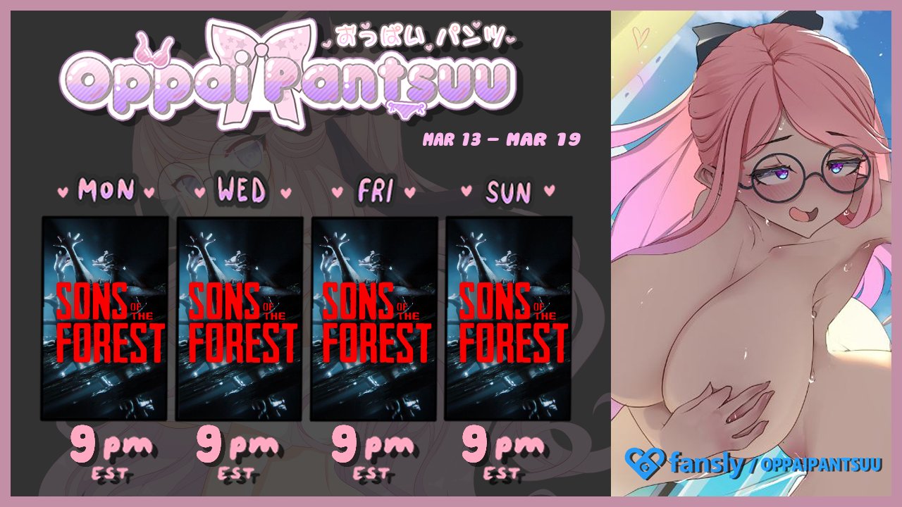 OppaiPantsuu 👙🔞 Shape-Shifting Kaiju on X: 👙KAIJU STREAM SCHEDULE👙  CRAFT GAME WEEK 👙Twitch~ t.covc8HOpP3tB 👙Patreon~  t.co5fNCRjF1Vl 👙Discord~ t.coqn6c4ZWDqc 👙TikTok~  t.coN6TEOqBlB7 👙YT~ t.co ...