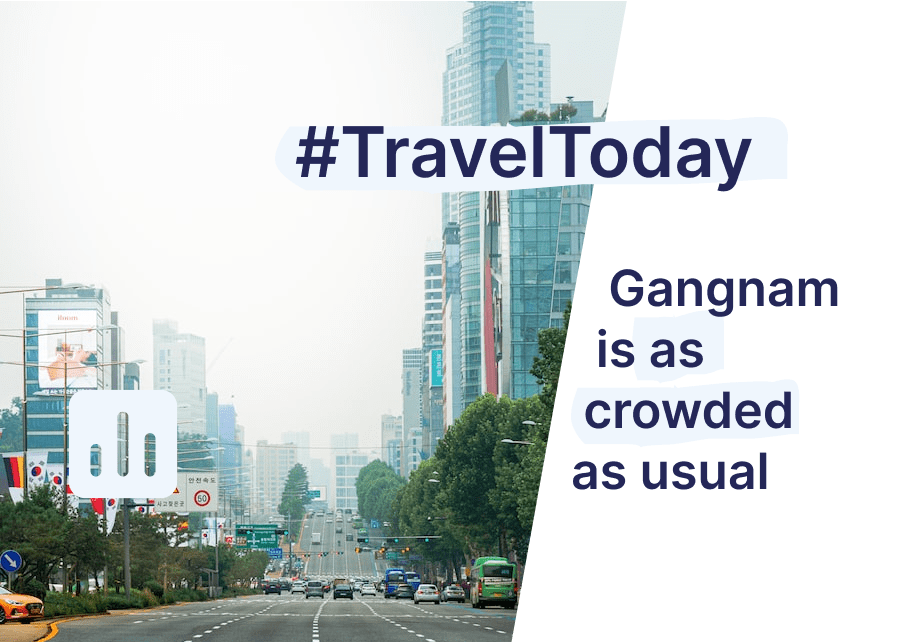 DFRCag's tweet photo. 1,353 people were in Gangnam, Seoul an hour ago, just like expected on a typical Wednesday. Nonetheless, a good pick for your afternoon plans. #TravelWednesday #DataSpooned https://t.co/kLRs5iHx8o
