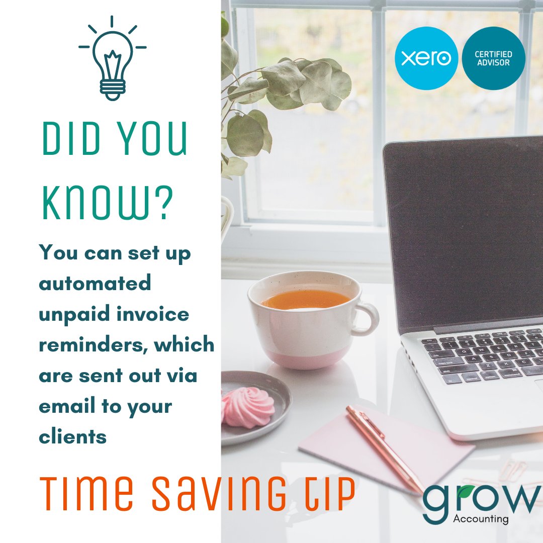 _GrowAccounting's tweet photo. You can set up Xero to chase your invoices for you or ask us to do this for you and keep track of your credit control to help keep your cashflow healthy.

#bookkeeper #bookkeeping #xero #cloudaccounting #timesavingtips #businesssupport #bookkeepingtips #creditcontrol https://t.co/yt8UJxcwZn
