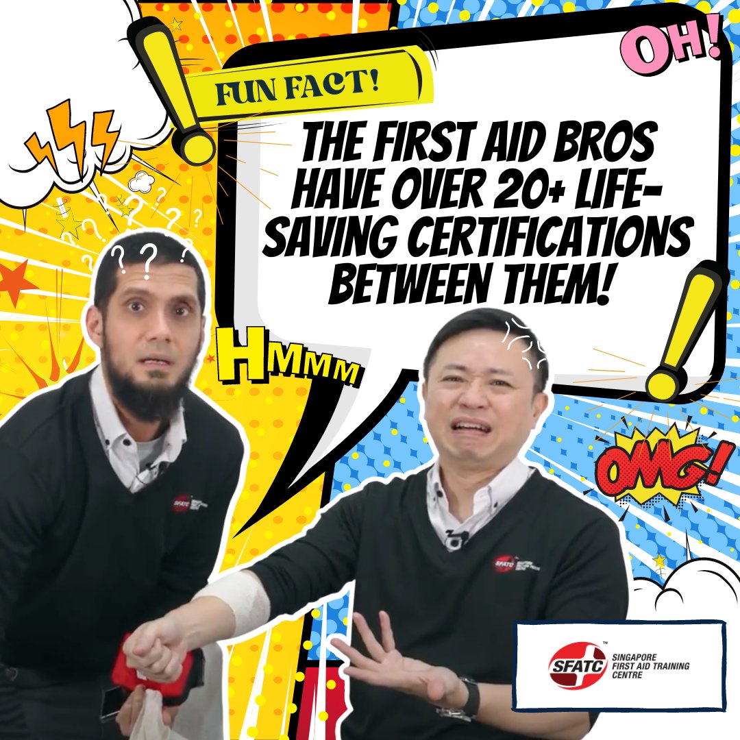 sfatc's tweet photo. Did you know that the First Aid Bros, Rasheed and Edwin, respectively have over 25 years of experience in emergency response and medical training?
#FirstAidBros #EmergencyResponsePros #FunFacts https://t.co/3hmyw4u1z7