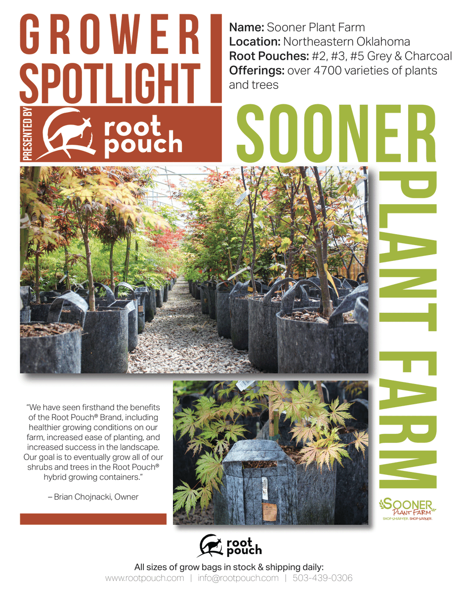 RootPouch's tweet image. Root Pouch exists to support our growers!  With that in mind we have created a new Grower Spotlight series. Check out the beautiful trees Sooner Plant Farm and what Brian Chojnacki has to say! 

Interested in using Root Pouches? Contact us at 503-439-0306 or info@rootpouch.com