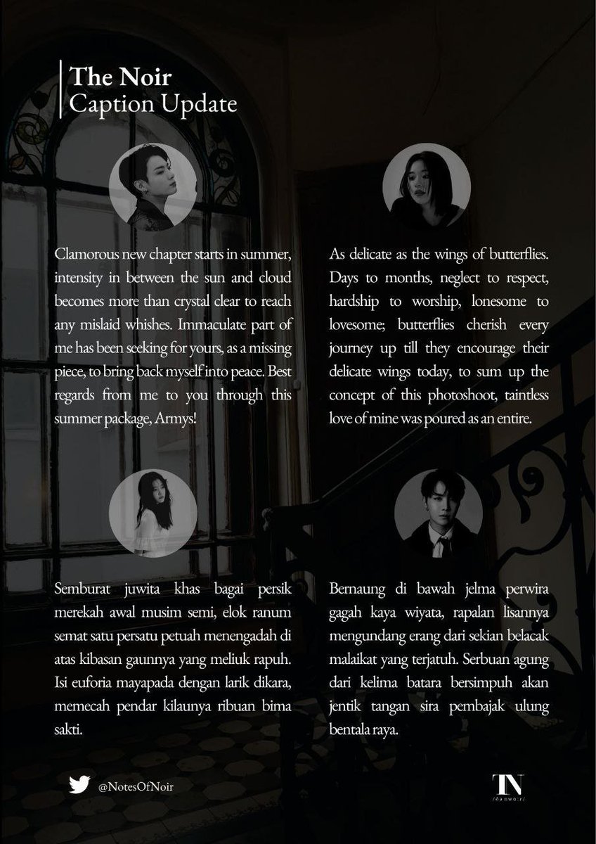 NotesfromNoir's tweet photo. HELP RT? Thank you!

Salutations. We are The Noir, your most reliable wording services. We create biographies, pinned tweets, even custom orders such as letters and storylines to your every heart's desire. Do pay us a visit. 🤍

#zonaba #zonauang https://t.co/JGLBYfF9OU