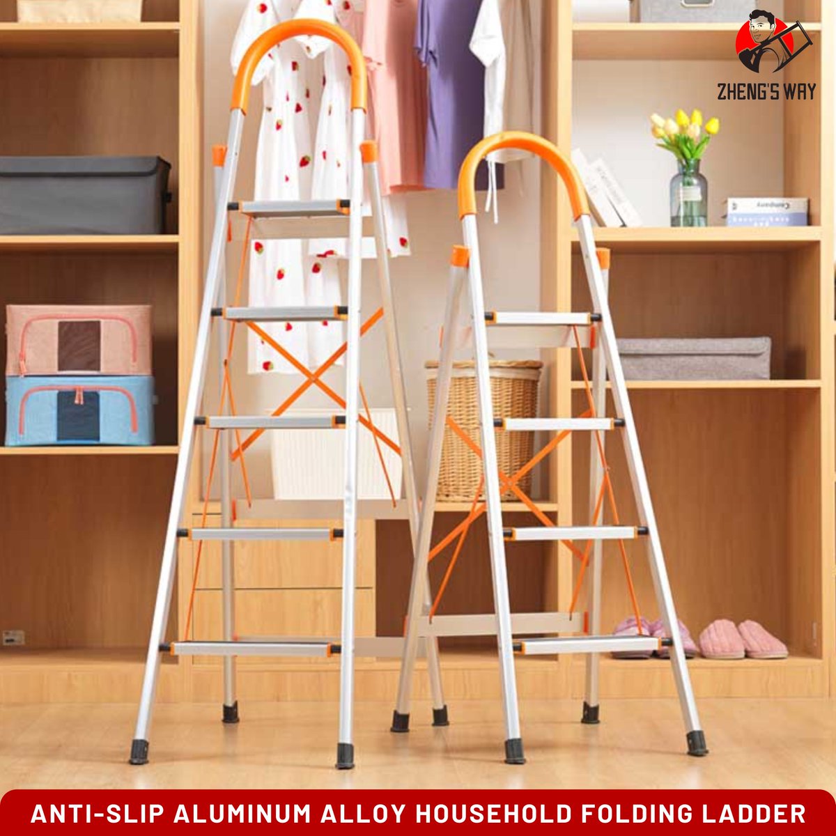 Say goodbye to slips and falls with our Anti-Slip Aluminum Alloy Household Folding Ladder! 
 
#antislipladder #homesafety #foldingladder #staysafe #b2b #manufacturing #wholesalevendors #ladderwholesaler #laddersupplier #laddermanufacturer #laddersafety #zhengsway
