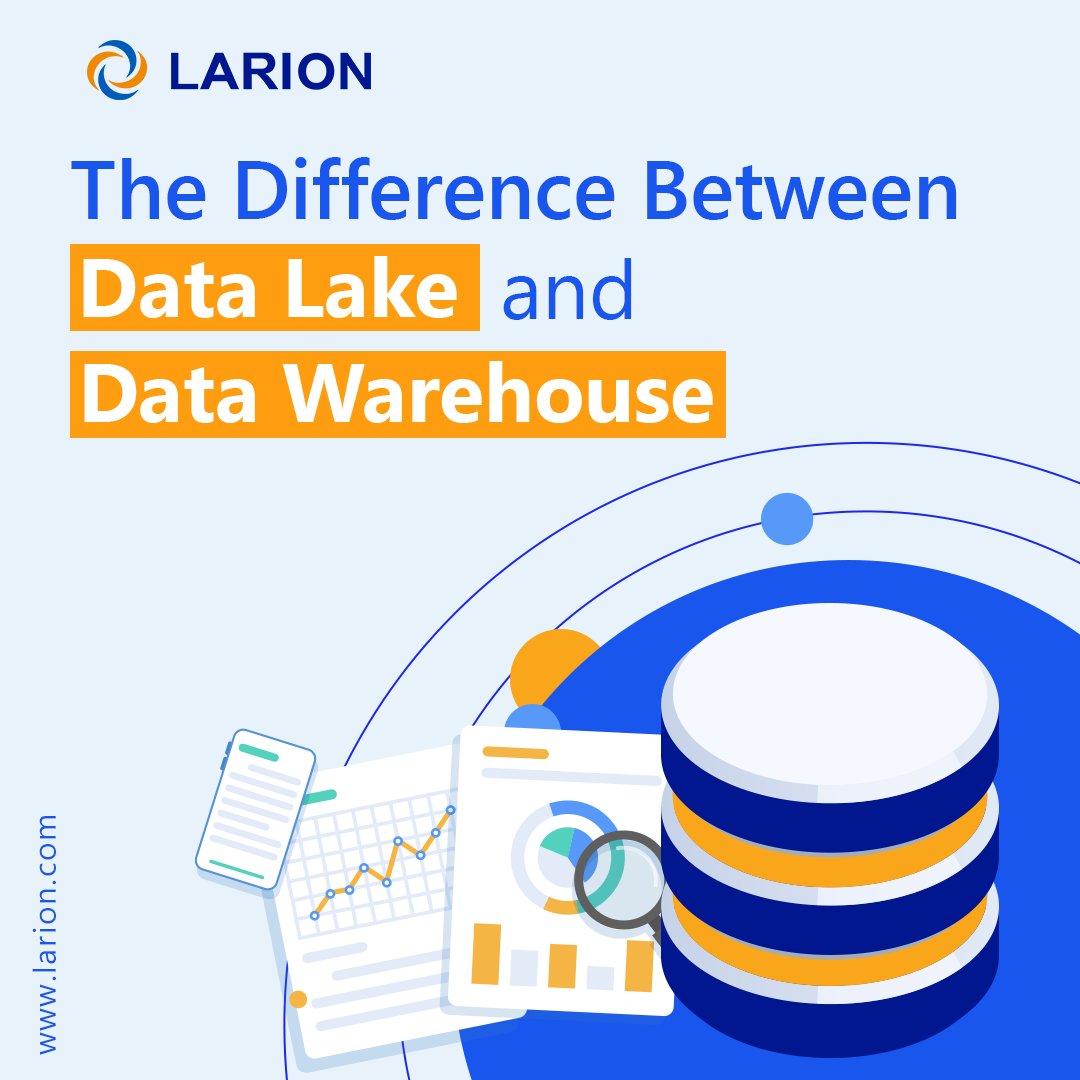 LARIONJSC's tweet photo. A #datalake is a central repository for storing raw, unstructured #data in its native format, whereas a #datawarehouse warehouse is a structured repository for storing organized and analyzed data #LARION https://t.co/C2FCiQZ9WX