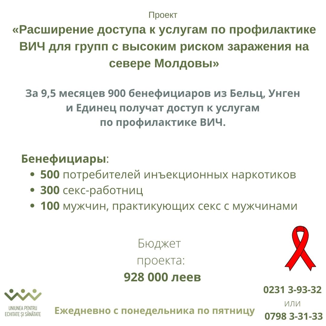 USanatate's tweet photo. «Союз за справедливость и здоровье» стал победителем конкурса от  CNAM по отбору проектов по профилактике ВИЧ  для всех групп с высоким риском заражения.

#СдайТестНаВич #JustTest #TesteazateLaHiv
#тестВИЧ #testareaHIV #Hiv #Бельцы #бесплатныйтестнавич #testareagratuitaHIV https://t.co/X8P3WTdbT2