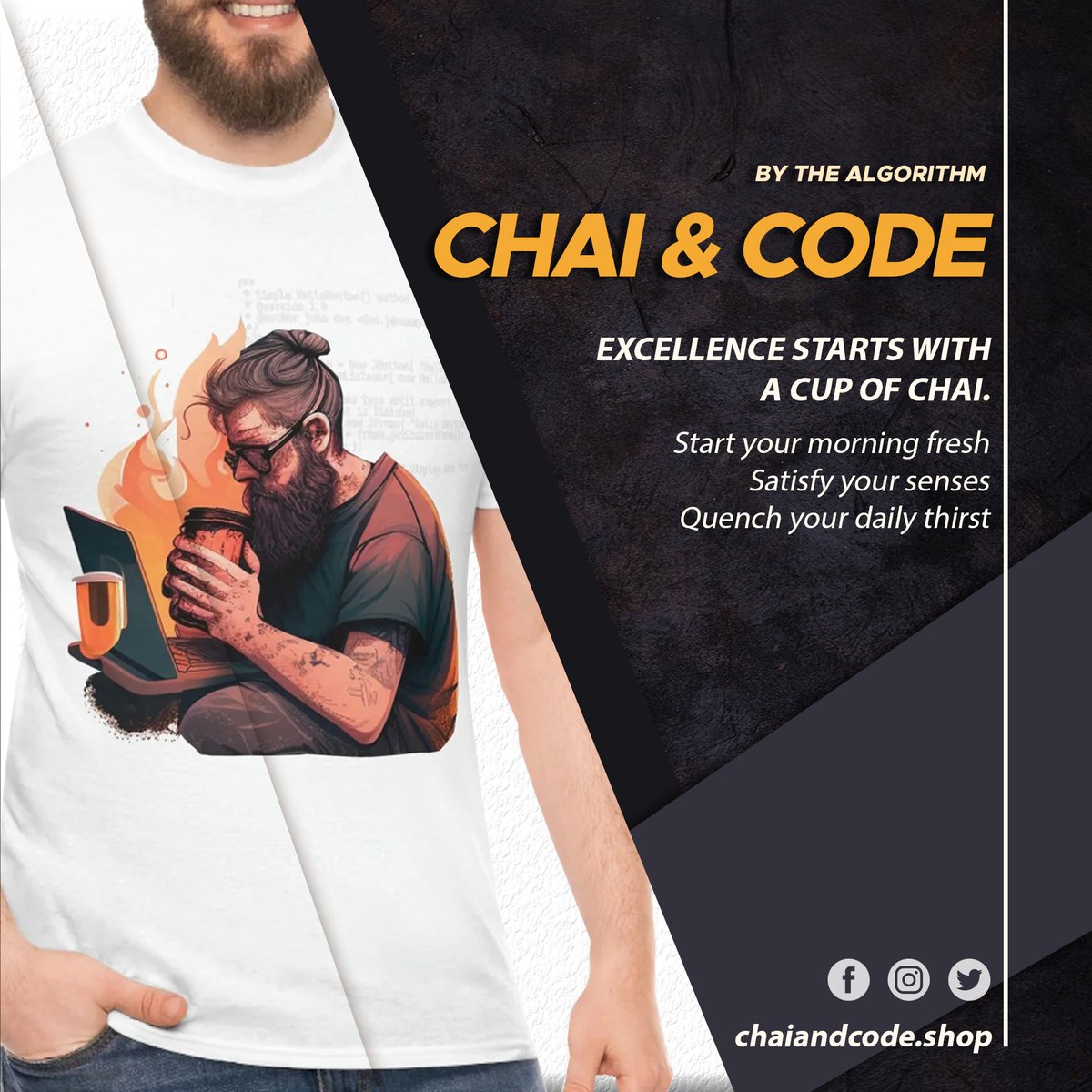 ChaiAndCode's tweet photo. Perhaps a cup of tea can’t fix problems but it can give you ideas for them. Have some tea and tell me the story.
Check out this Chai Tshirt! ☕☕☕
https://t.co/aWKRG7920C
#chaiandcode #bythealgorithm #asianchai #asiantea #excellence #royalty #royaltea #royalchai #excellenttea https://t.co/lS9wDdWYGS