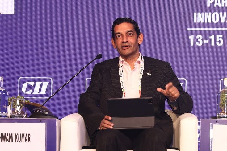 CII_PS's tweet image. We need to look at not just how much of our #energy consumption is green but how green the generated Kilo Watt Hour is. It starts at R&D stage, enables efficiency and contribution to green supply chain. ~ Ashwani Kumar, CEO @Suzlon at the #PartnershipSummit2023