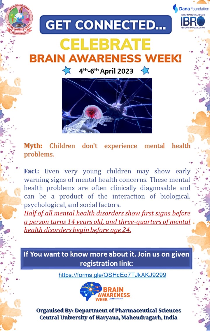 Join us to celebrate Brian Awareness week from 4th April to 6th April, 2023.
#brianawarenessweek 
#brainweek 
#dana
#cuhofficial
