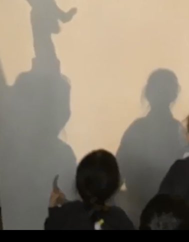 JoPetersEYFS's tweet photo. Children completely engrossed in the magic of light and silhouettes, manipulating shadows and movement. 100 languages are there #Malaguzzi @MossParkInf https://t.co/TH3cUErspI