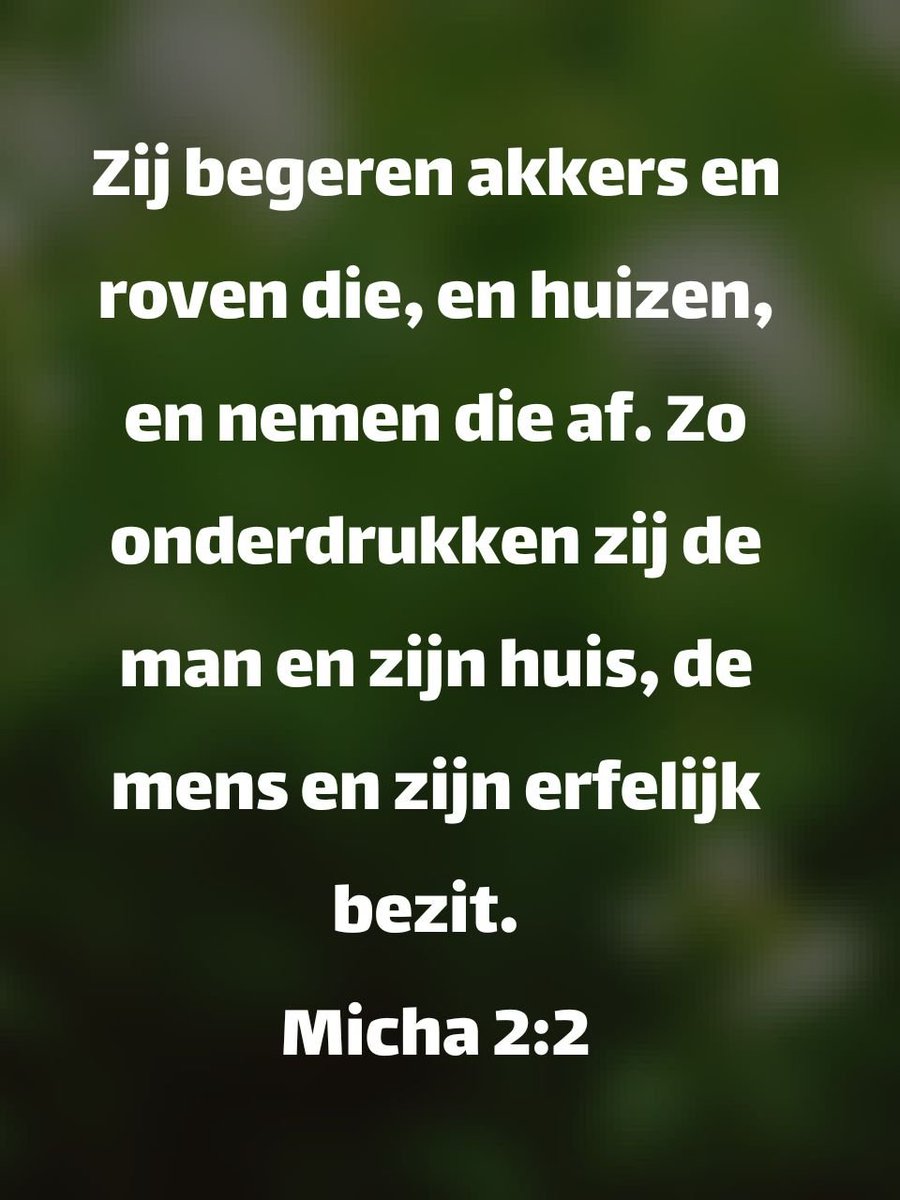 abflipse's tweet photo. Deel deze tweet met iedereen die je dierbaar is. 'Zij begeren akkers en roven die, en huizen, en nemen die af'. Vandaag krijgen 11 miljoen stemgerechtigden de (laatste) kans een eind te maken aan de grootste roof uit onze vaderlandse geschiedenis. #stemzeweg https://t.co/n3QZOy0yxk
