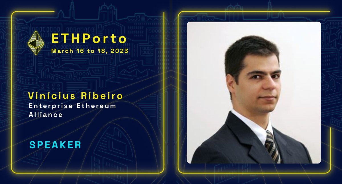 eth_porto's tweet photo. To business or not to business 🤔

@ViniciusFR84 from Enterprise Ethereum Alliance is joining ETHPorto and wants to hear your opinion: do you think blockchain projects should have a business model in place? 

🗓️ Full conference schedule at https://t.co/X2XVwsZ9ya https://t.co/pLsskedTvc