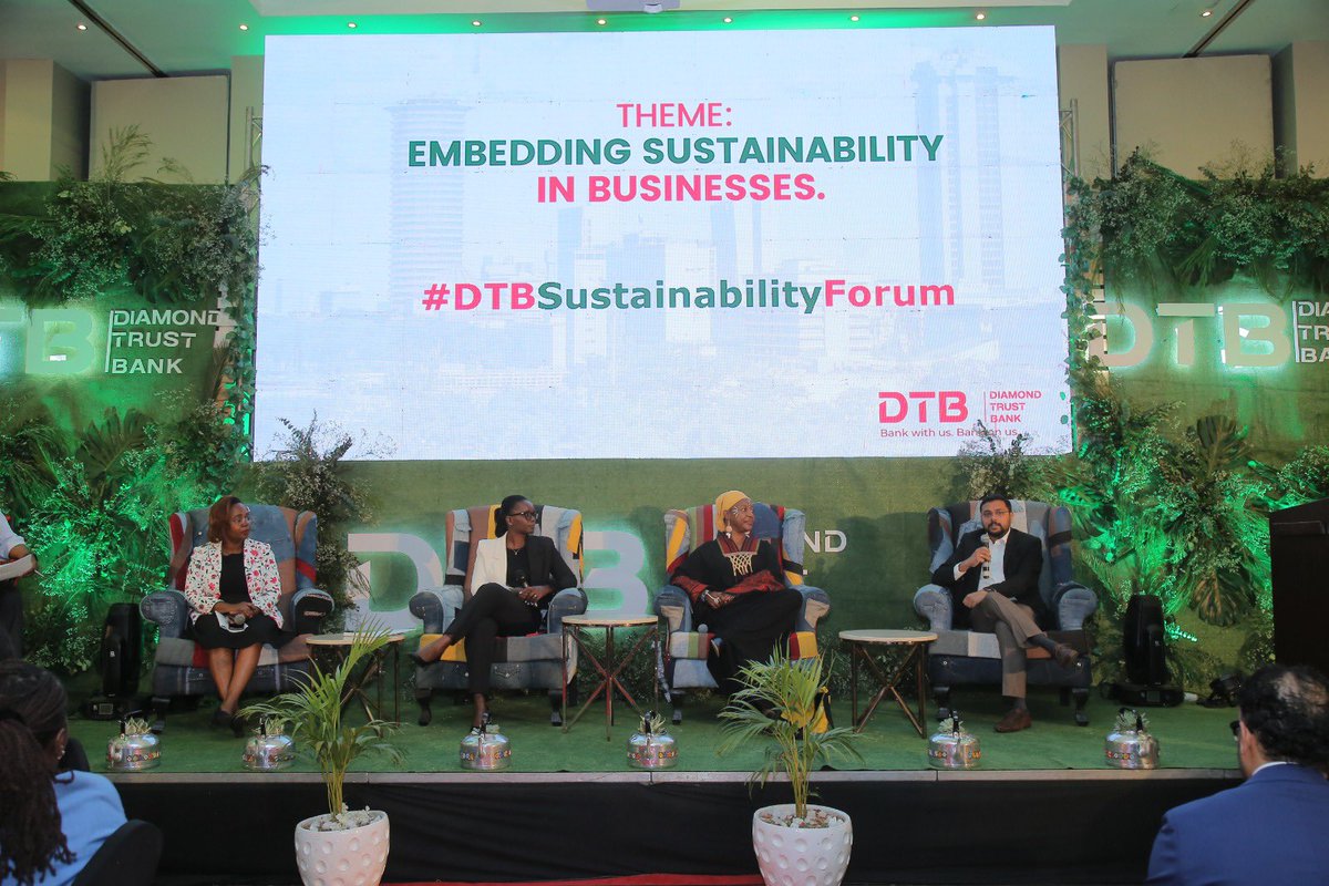 DTBKenya's tweet photo. Insightful panel discussion on embedding sustainability in businesses ongoing with @Ramah_Nyang @CCiiru @njogu_joyce @Loise_Wangui1 #DTBSustainabilityForum https://t.co/icqIXKVaaS