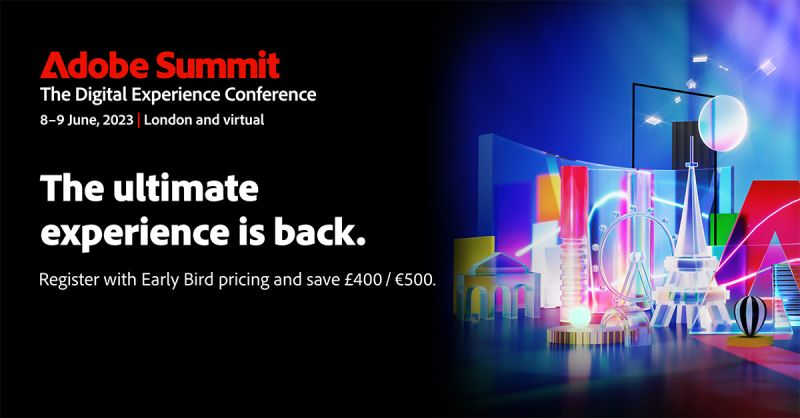IgorCorvers's tweet photo. The ultimate experience is back! Join us 8-9 June in London to discover how to make your digital experience future proof, spark inspiration, and build connections that empower opportunities to grow your business: https://t.co/IT1MiLVfNi #AdobeSummitEMEA https://t.co/89IrJTPq0O https://t.co/jJdbhgHxPR