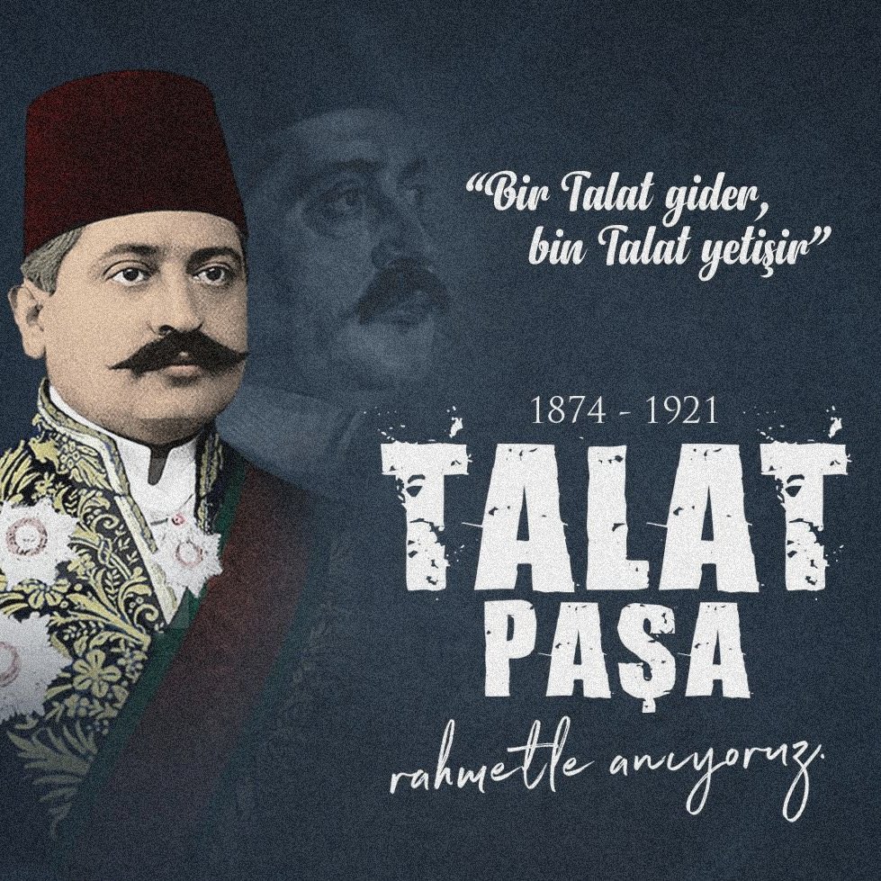 15 Mart 1921 günü Ermeni suikastçi Tehliryan tarafından Berlin'de Şehit edildi. "Bir Talat gider, bin Talat gelir" Diyerek Vatanı için her zaman ölümü cebinde taşıdı. İttihatçılar hiçbir zaman ölümden korkmadı. #TalatPaşa