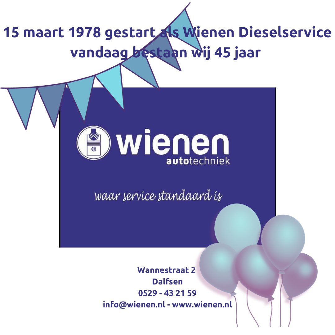 WienenAutotech's tweet photo. klein feestje vandaag

#45jaar #wienen #auto #techniek #wienenautotechniek #dalfsen https://t.co/GwtLem194L