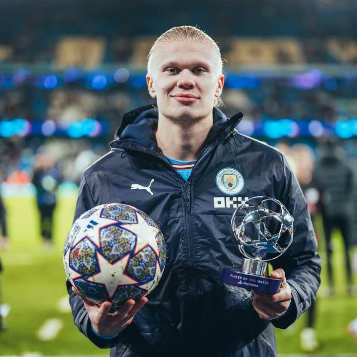 firstbetng's tweet photo. Erling Haaland rewrote the record books by scoring an incredible five times as Manchester City swept RB Leipzig aside to reach the UCL quarter-finals.

#firstbet #firstbetng #NowTheGameIsYours #sports #bets #soccer #football #sportnews #UCL #mancity #haaland https://t.co/teQXW1VtYN