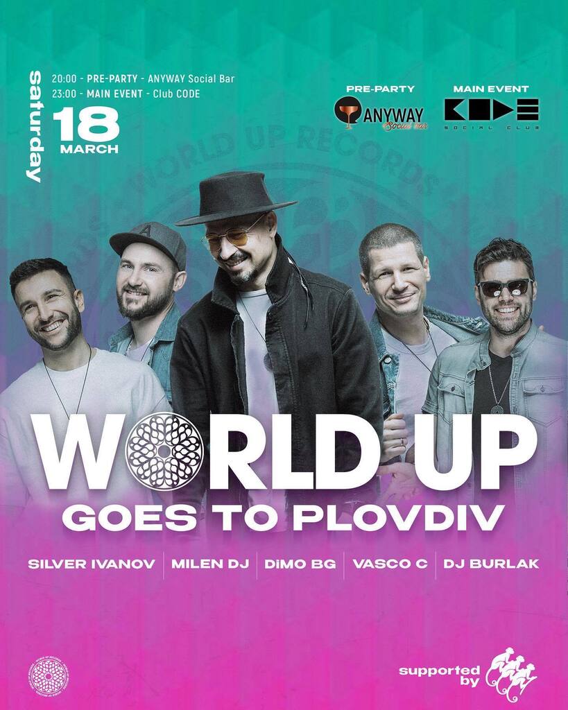 This Saturday I play on <a href="/worlduprecords/">World Up</a> goest to #plovdiv 

@anywaysocialbar 
<a href="/clubcode/">CLUBCODE</a>.bg
