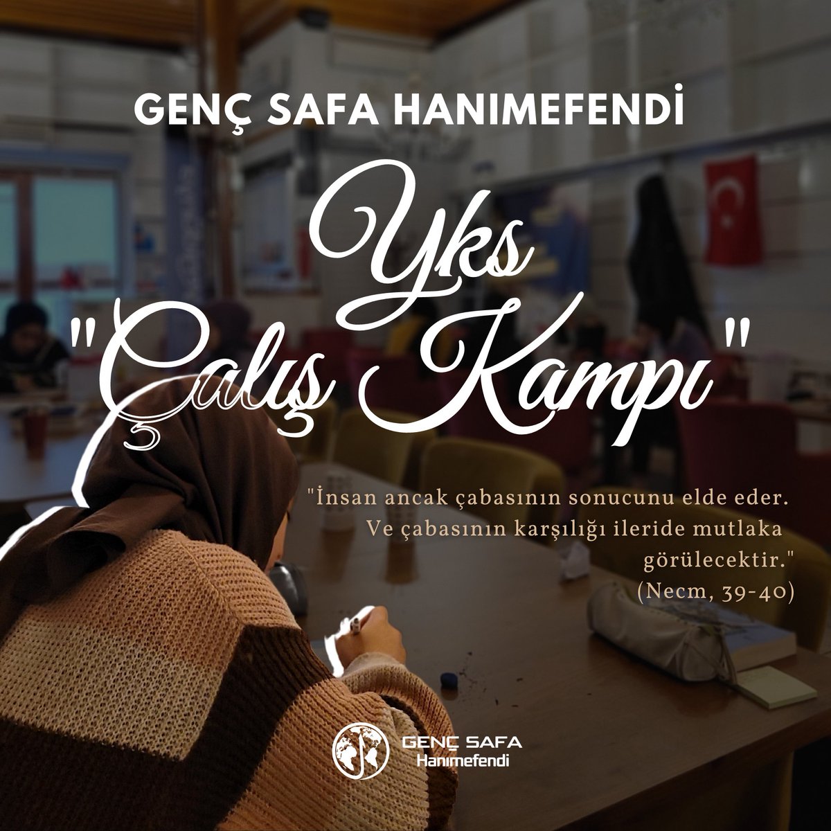 gencsafahnm's tweet photo. Genç Safa'nın "şuur ve aksiyon" sahibi 12. Sınıf ve mezun gençleriyle YKS Çalış Kampı'mızı düzenledik.

3 günlük kampımızda imkanların üzerinde engelleri aşarak disiplinli bir şekilde günlük 10 saat çalışma hedefimize ulaştık.
#şuurluveaksiyonel https://t.co/3q4t036EeZ