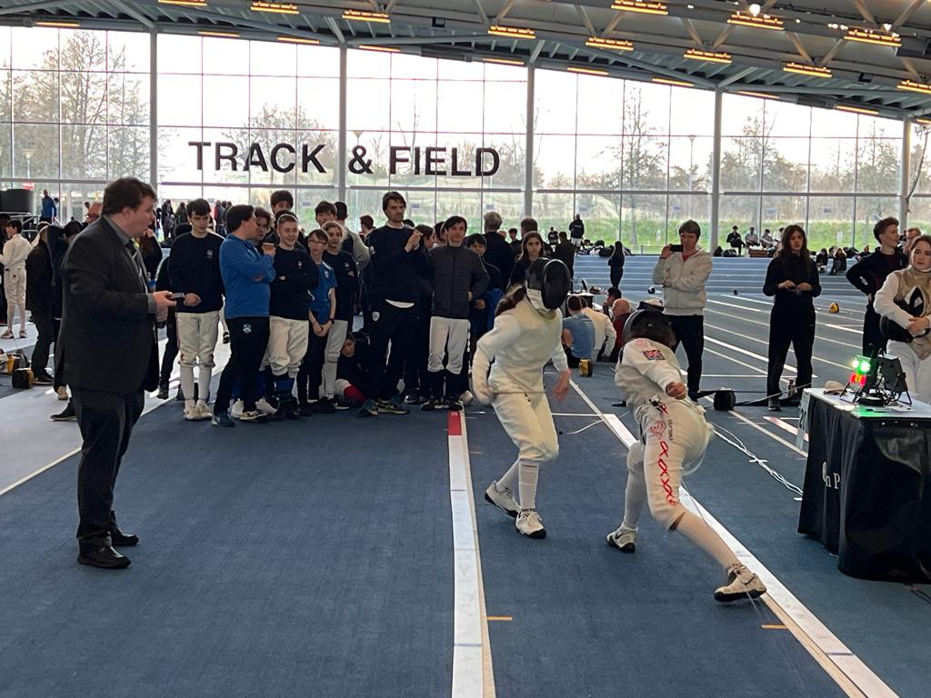 mrboteler's tweet photo. Great 1st day at the Public Schools #Fencing Championships yesterday. Well done Alessandra, 14th/93 in the Girls' Mount-Haes Foil. Great to have 17 students fencing &amp; see them enthusiastically supporting each other. We go again today and tomorrow! 🤺

@LatymerSport @DreamFencing https://t.co/QPN4Wz9wKg