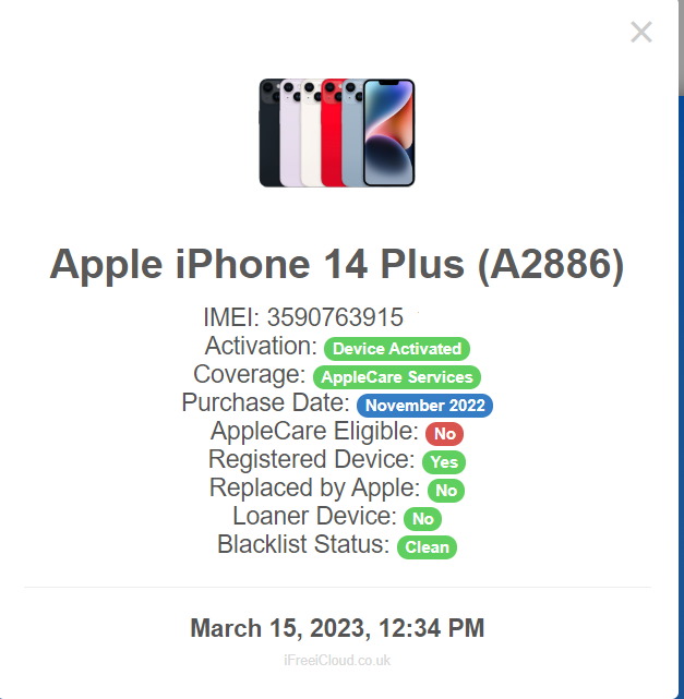 WcLUnlock's tweet photo. iCloud Clean Good succes ✅
Succes rate 95% working good ✅
10 Devices 9 Unlock  ✅
1-8 days, no time to advertise Twitter 💹

Welcome my best customer and resellers✊ https://t.co/xgpvFhtxrY