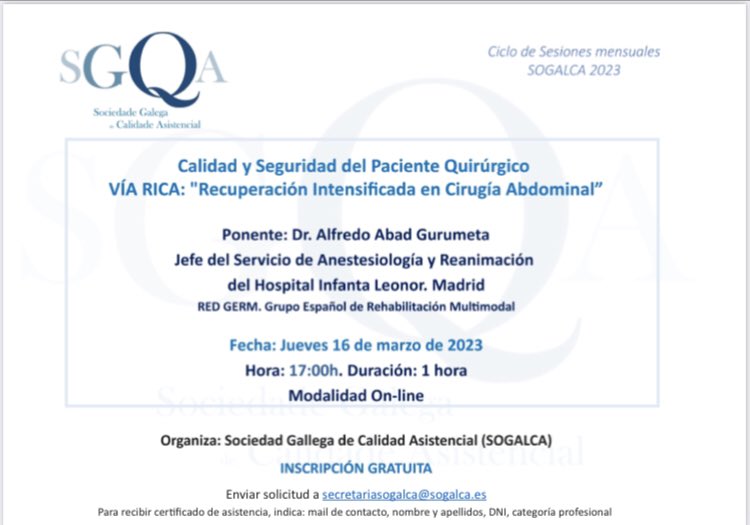No os lo podéis perder!!!! 16 de marzo 17h Os dejo enlace formantia.webex.com/formantia/j.ph… #sogalca #Seca #seguridad #paciente #quirurgico