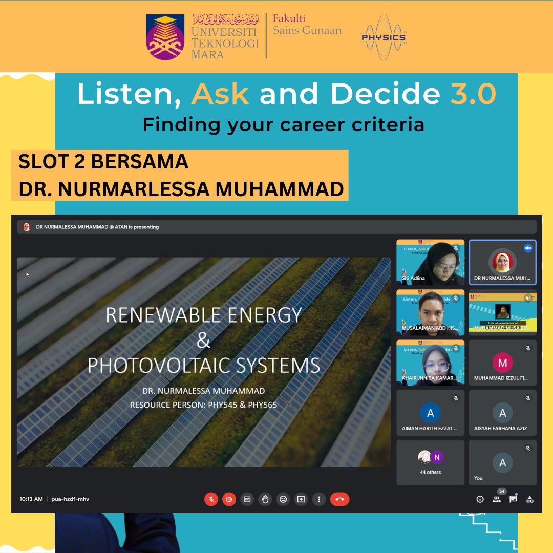 Official_PhySA's tweet photo. Assalamualaikum WBT
Salam Sejahtera
Salam UiTM Dihatiku ❤️
Salam FSG Padu 💪

[LISTEN, ASK AND DECIDE 3.0 (LAND) : UCAPAN DARI DEKAN DAN PENSYARAH FAKULTI SAINS GUNAAN] https://t.co/KggbBup9xf