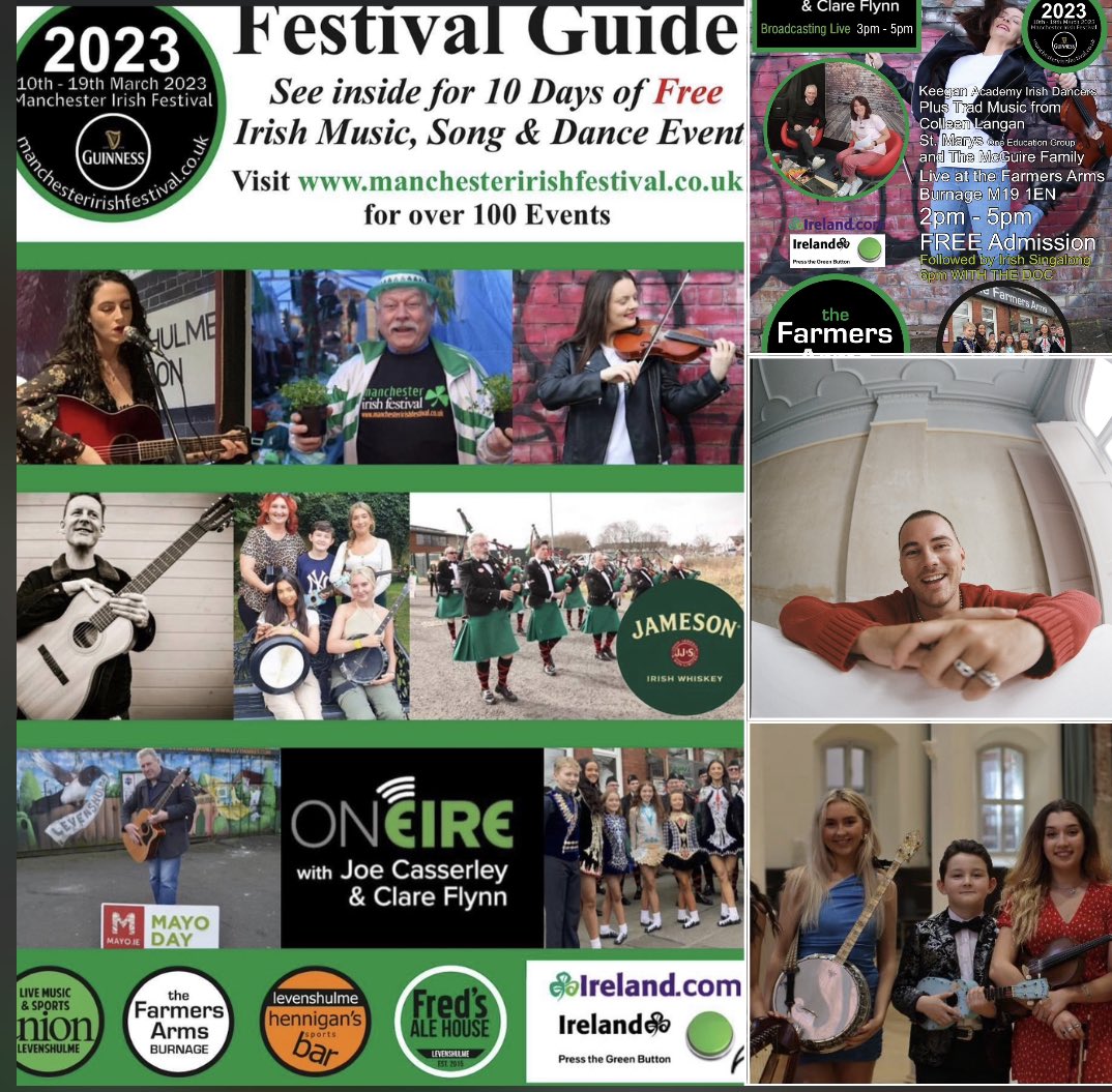 mancirishfest's tweet image. Get ready to #pressthegreenbutton at these #Free events during #stpatricksweek☘️ thanks to Tourism Ireland 2023 #manchesteririshfestival with @KeeganAcademy1 #IrishDance @FiannaPhadraig #irishpipeband @ColleenLanigan @GusGlynnMusic @MooneyInfo #TheMcGuireFamily #IrishMusic