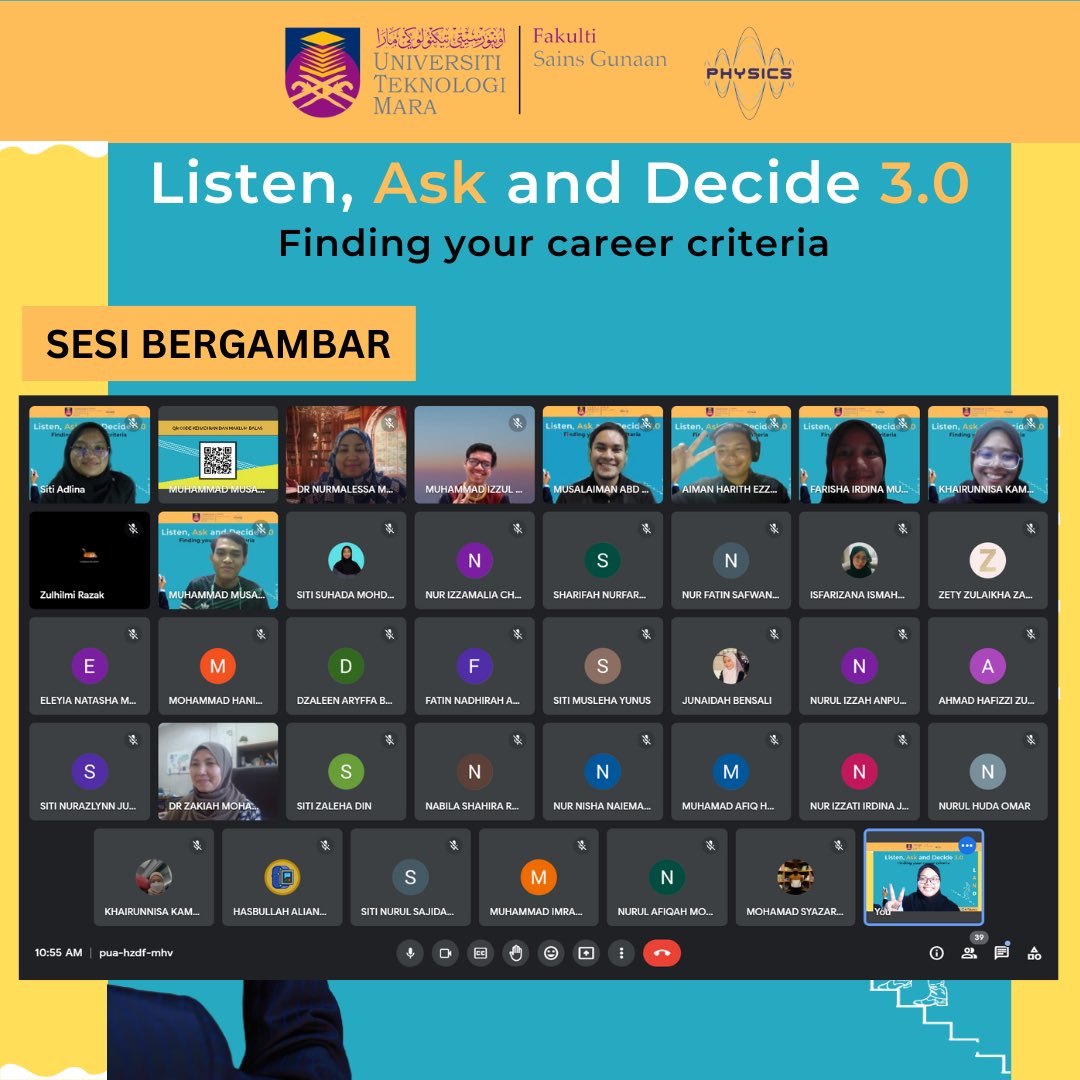 Official_PhySA's tweet photo. Assalamualaikum WBT
Salam Sejahtera
Salam UiTM Dihatiku ❤️
Salam FSG Padu 💪

[LISTEN, ASK AND DECIDE 3.0 (LAND) : SESI BERGAMBAR BERSAMA PESERTA] https://t.co/WfSOhMhMpk