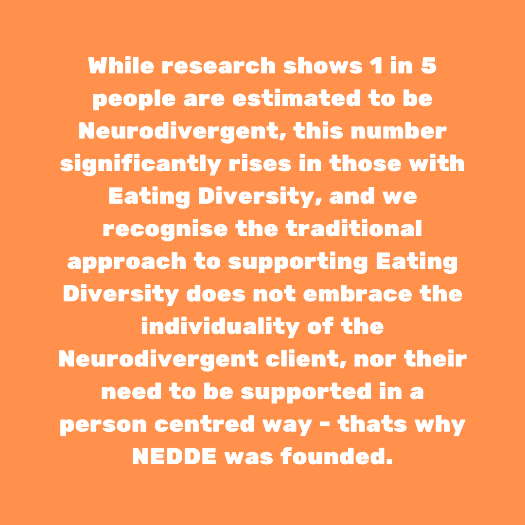 Join us in celebrating Neurodiversity Celebration Week 13th - 19th March 2023 🌈🌻

While research shows 1 in 5 people are estimated to be Neurodivergent, this number significantly rises in those with Eating Diversity.

#eatingdisorderawareness #NeurodiversityCelebrationWeek