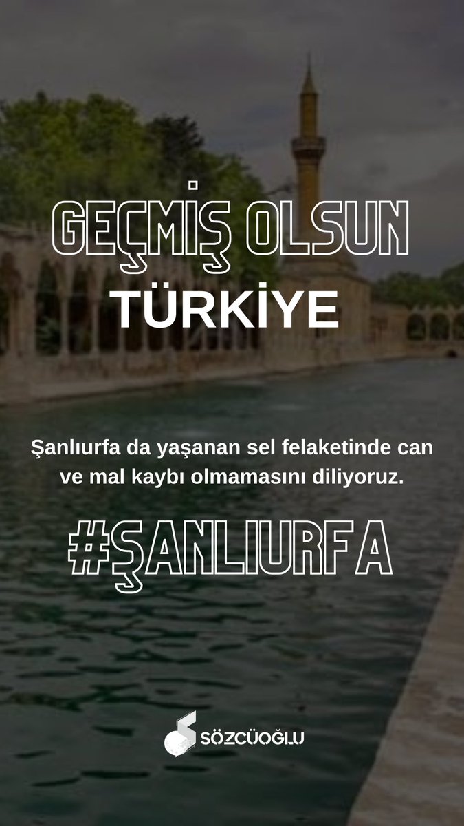 sozcuoglu's tweet photo. Şanlıurfa da yaşanan sel felaketinde can ve mal kaybının olmamasını diliyoruz.
#Urfa #gecmisolsunurfa https://t.co/g84oKwZg2L
