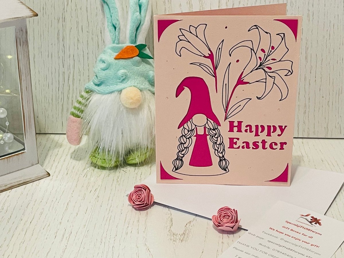 #etsy Easter card, happy Easter, Gonk Easter card, blank card, Easter greetings, Handmade, Easter #handmadeeastercard #eastergreetings #happyeastercard #handmadecard #eastercard #eastersnome #eastergonk #eastergift #easter etsy.me/3ZRpceQ