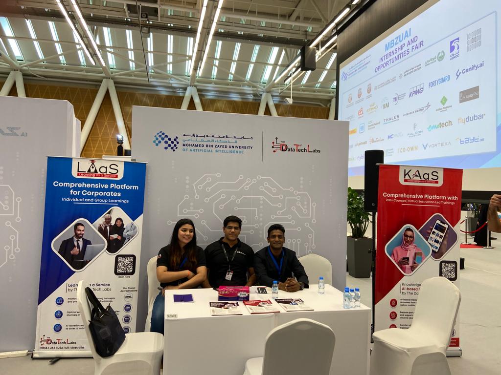 thedatatechlabs's tweet photo. We #TheDataTechLabs thrilled to be a part of the Mohamed bin Zayed University of Artificial Intelligence Internships and Opportunities Fair! An incredible chance to meet talented individuals &amp; connect with the upcoming AI leaders.
#TDTL #MBZUAIFair #OpportunitiesAwait https://t.co/9XAW9mm1Ko