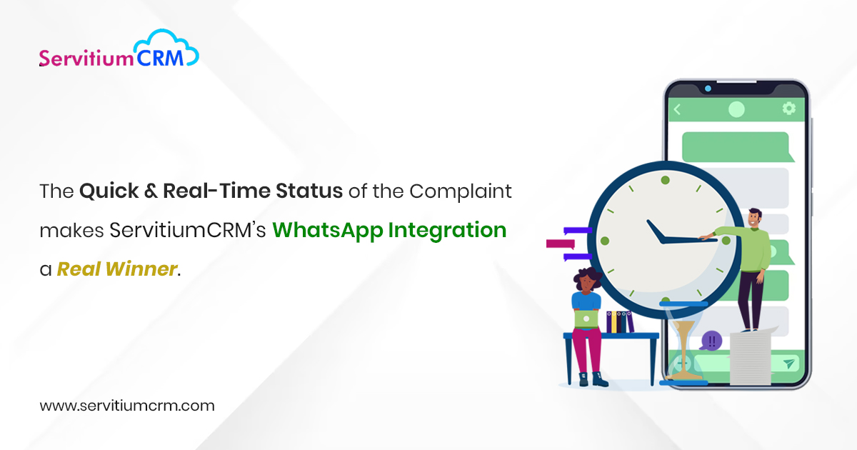 Instantly find out the status of your complaint by entering your complaint number using the WhatsApp Integration with ServitiumCRM.   

Visit: rb.gy/pp4oju

#WhatsApp #WhatsAppMessenger #CustomerSupport #WhatsappStatus  #customerservice #automation #servitiumcrm
