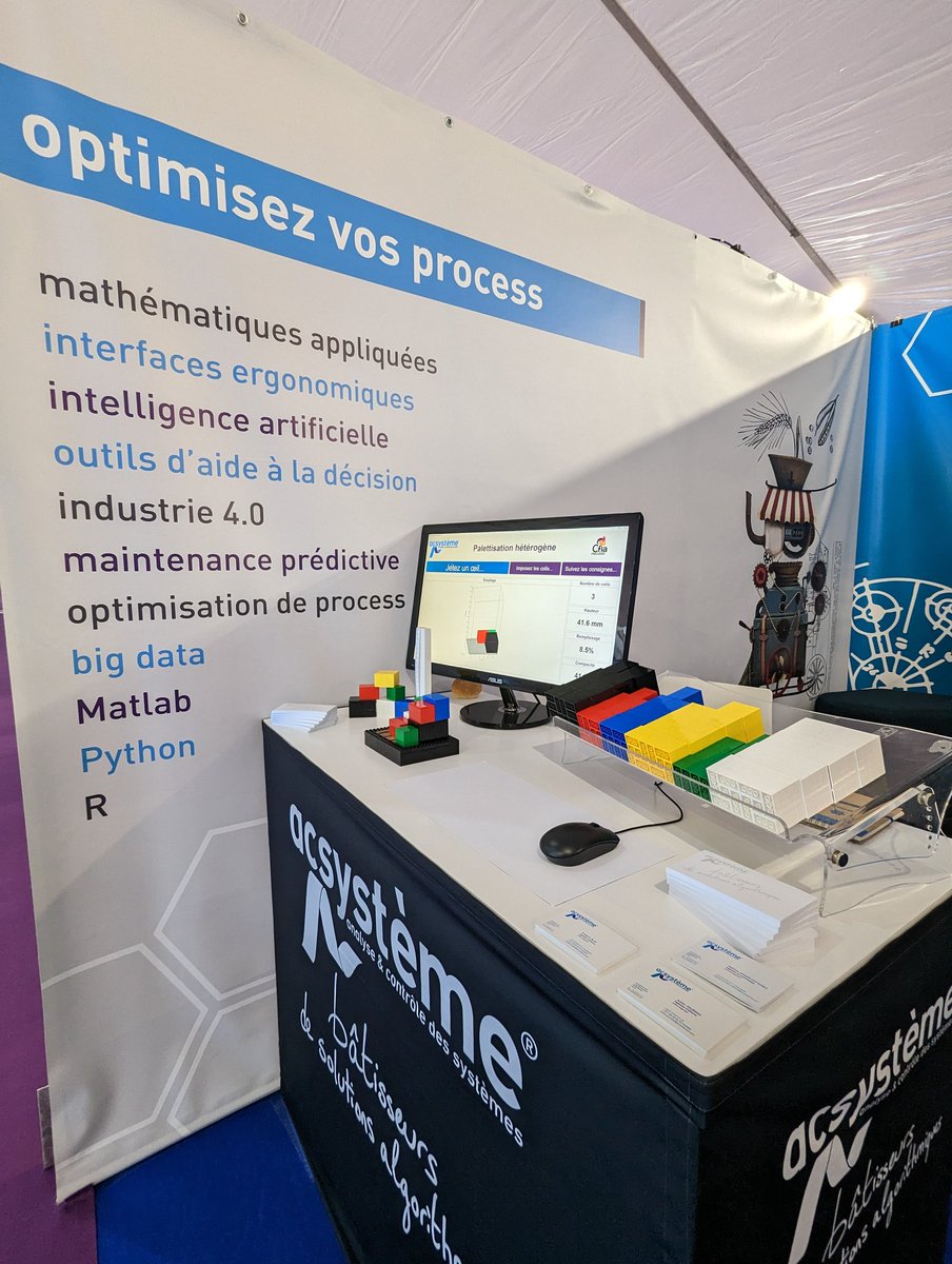 J2 - <a href="/CFIAexpo/">CFIA Expo</a>

Notre démonstrateur de #palettisation #hétérogène est démarré, venez l'affronter hall 6 stand B24 📦

#CFIA2023 #Rennes #agro #agri #industrie40 #ia #machinelearning
