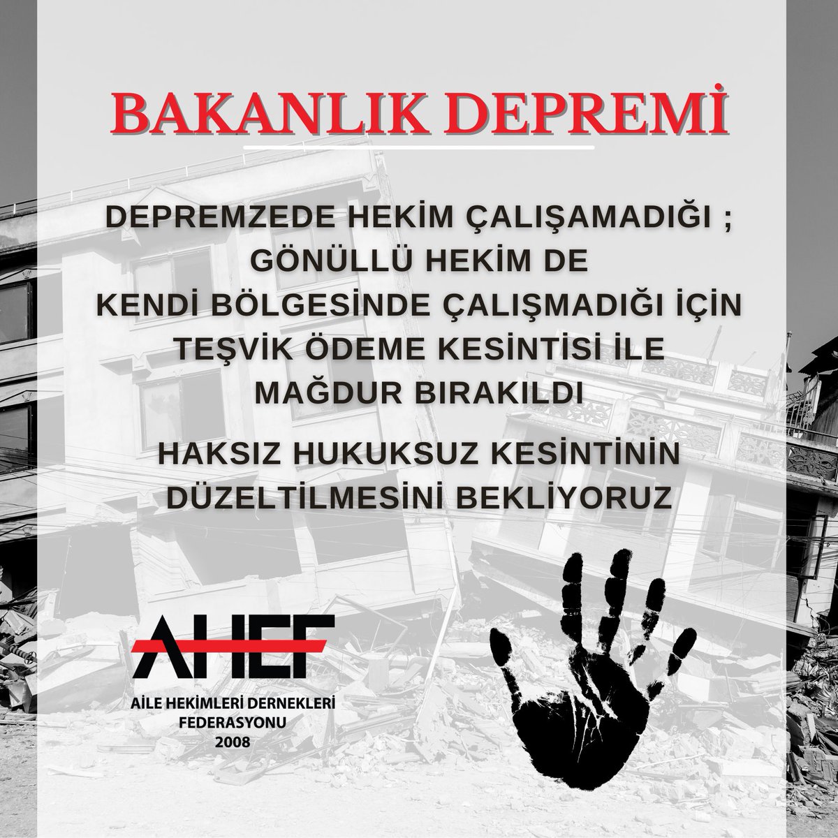 #BakanlıkDepremi 
<a href="/drfahrettinkoca/">Dr. Fahrettin Koca</a> <a href="/halksagligigm/">Halk Sağlığı Genel Müdürlüğü</a> <a href="/saglikbakanligi/">T.C. Sağlık Bakanlığı</a>