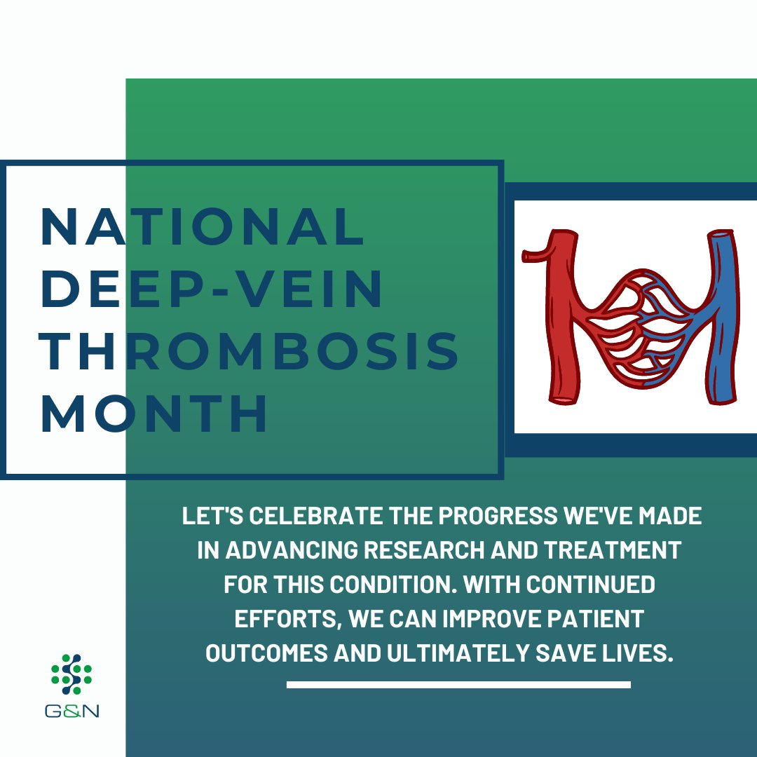 gandnmed's tweet photo. This National Deep-Vein Thrombosis Awareness Month, let's celebrate the progress we've made in advancing research and treatment for this condition.  Let's spread awareness and encourage everyone to prioritise their health and well-being.  

#nationaldvtawarenessmonth #gandn https://t.co/nnv1hr8dWk