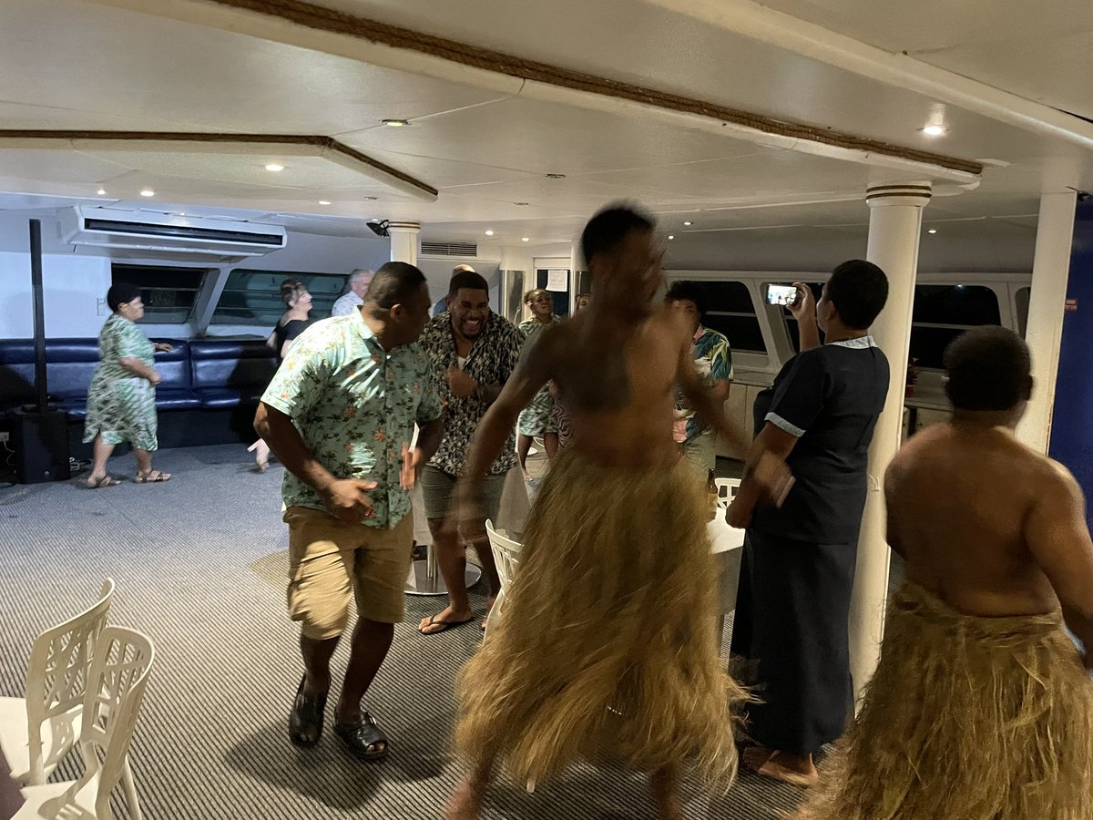 CCCFiji's tweet photo. A great evening in Nadi Bay enjoying cocktails, buffet, sunset and live entertainment joined by the team from @TourismFiji and @WyndhamHotels Fiji!! Our team onboard SVFijiOne and great crew @CCCFiji had the pleasure to host you tonight. #SotaTale #Bulanetwork #Fiji https://t.co/X9tmVRztHe