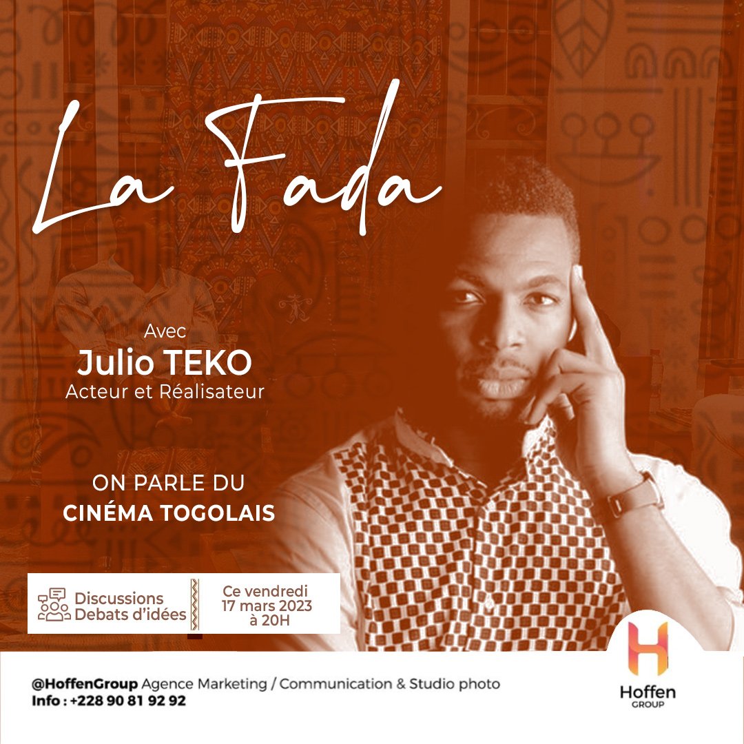 HoffenGroupe's tweet image. Le réalisateur du @SuperWoumanFilm , comédien, slameur, animateur télé, voix-off, @juliotekoh  sera parmi nous ce 17 mars 2023 et on parle du cinéma Togolais.

#lafada #cinama #vision #debat #cinematography #acteur