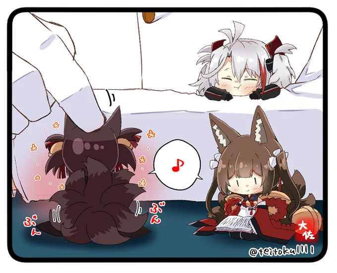 ちびっ子達と過ごす指揮官
#アズールレーン 