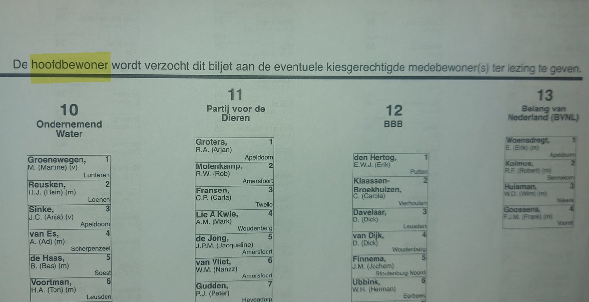 Rare zin, ben nu wel benieuwd wie hier de hoofdbewoner is...