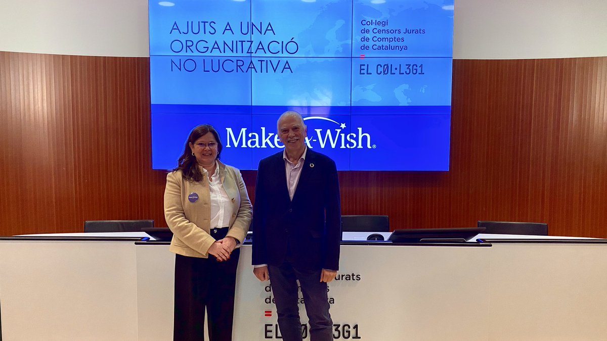 AuditorsCENSORS's tweet photo. Aquest any hem fet entrega de “l’ajut a una organització no lucrativa” a la fundació @MakeaWishSpain pel seu compromís amb les nenes i nens que pateixen malalties greus. Enhorabona i no deixeu de complir il·lusions 😊.                                     👉https://t.co/F6HLkLp4L9 https://t.co/wk0VM3XxEx