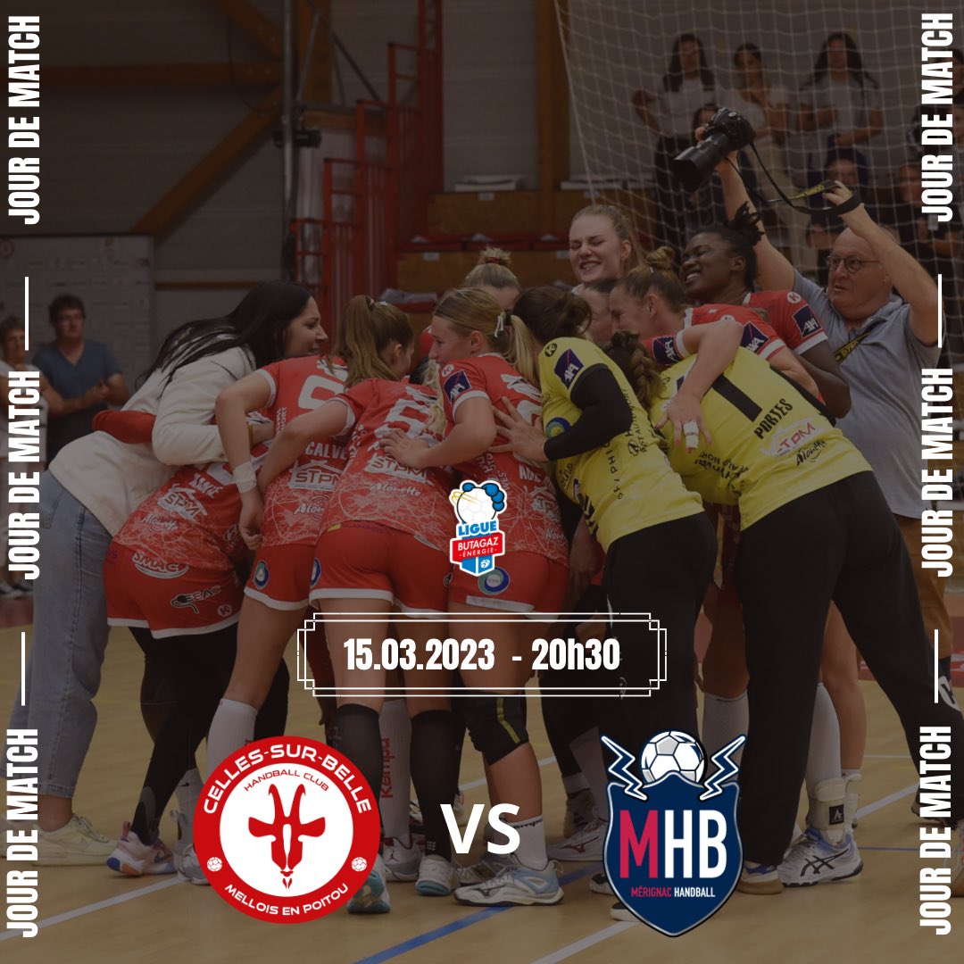 JOUR DE MATCH 🚨

Aujourd'hui, nos Belles affrontent le Mérignac Handball pour la 18ème journée de la Ligue Féminine de Handball - LFH 🔴⚪️

➡️Mercredi 15 mars 🗓
➡️20h30🕣
➡️L'Acclameur | Niort 🏟

Il est encore temps de prendre vos places pour ce soir 💪🏼