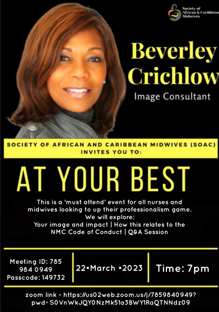 SoAC_Midwives's tweet image. Join us at our next session,to learn how show up at your BEST.Pls share with your wider networks @MarshaLTJones @CnmaUk @wendyolayiwola @POkhamesan @KOriakhi @dwase @SeyiLaja @TanwaOgbara @NatoyaMamby #ImagetoExcel #AtyourBest #Image #impactthatmatters