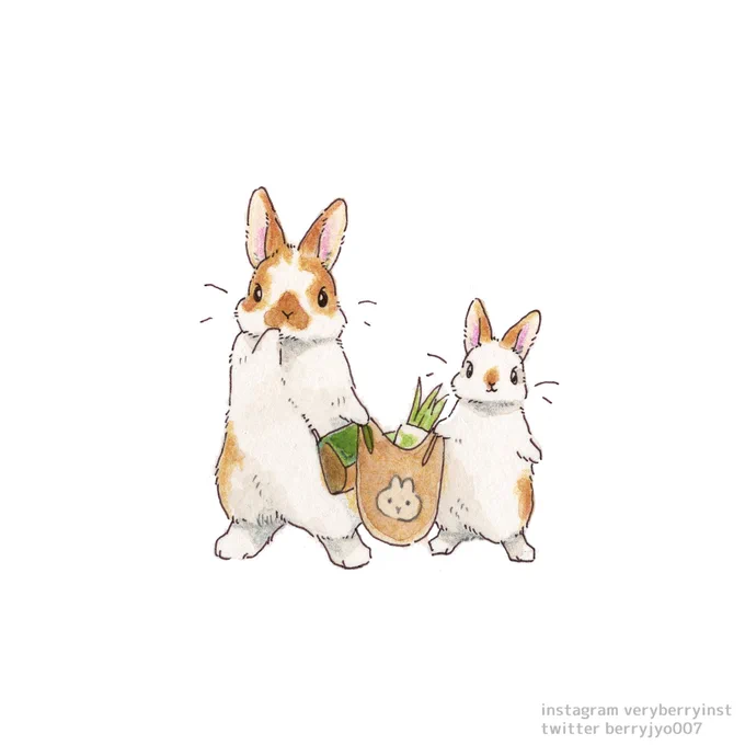 重いから半分こずつね 