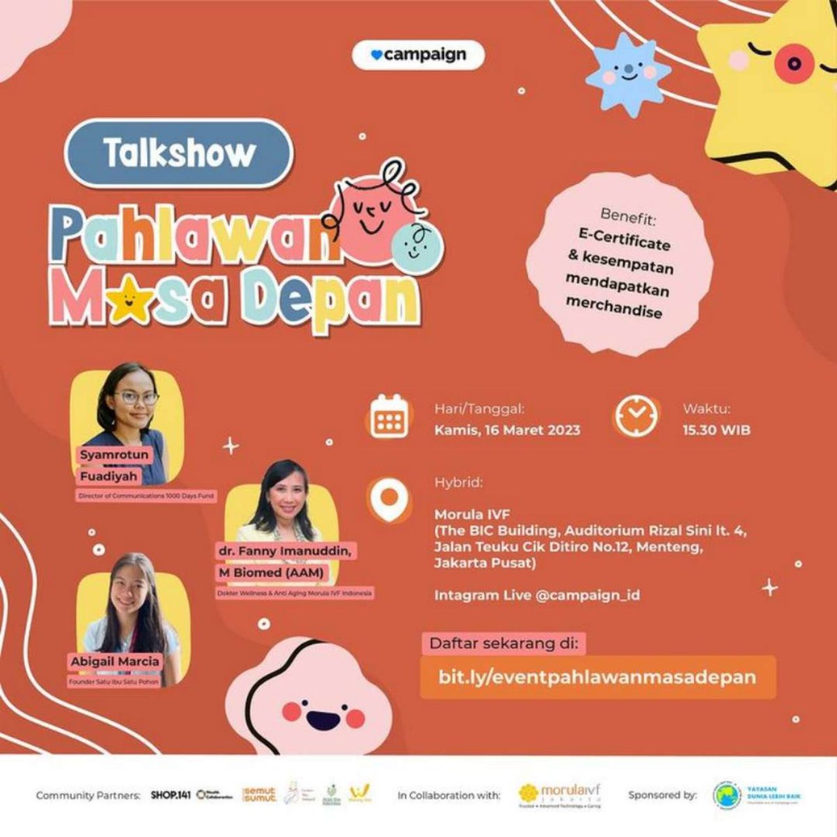 campaign_id's tweet image. Cek poster untuk informasi lebih lanjut, dan daftarkan diri kamu di:

Bit.ly/eventpahlawanm…

Champ tunggu ya! 💙

#Webinar #Stunting #EventGratis #AcaraGratis