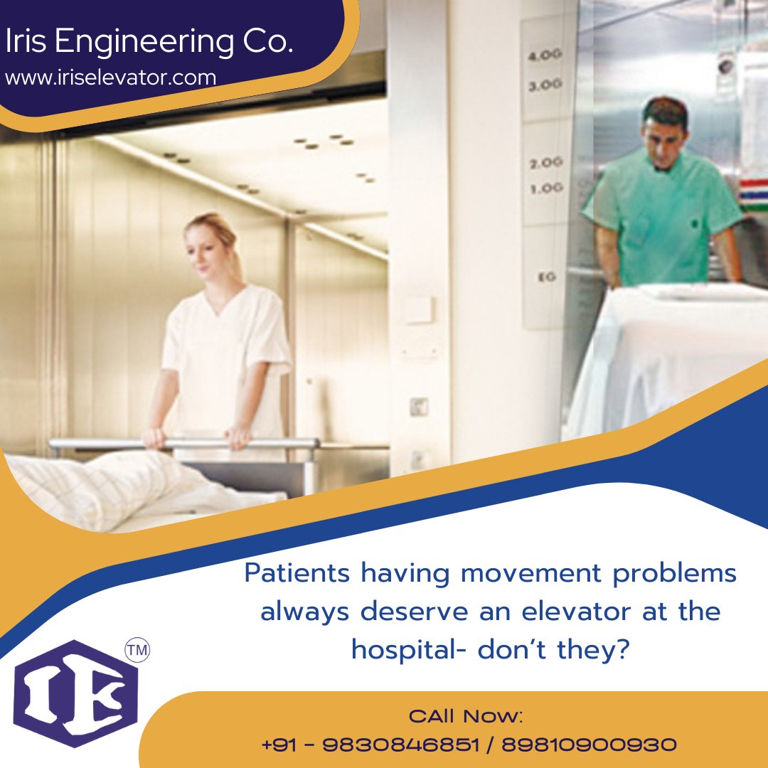irisengineer's tweet image. Patients having movement problems always deserve an elevator at the hospital- don’t they?
Iris Engineering Co.
Mobile No. +91 - 9830846851 / 8981090093
Website:iriselevator.com
#hospitalelevator #hospitalelevatorkolkata #passengerliftkolkata #irisengineering