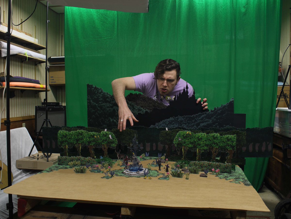 LCascades's tweet photo. 3D printing, papercraft, diorama.... @SpiderFloat has been going ALL OUT on the upcoming Lost Cascades album artwork. This kind of studio work is bringing everything to life in a totally new way. Get ready for Castle of The Eternal Star ✨ https://t.co/fgwRCNJT89